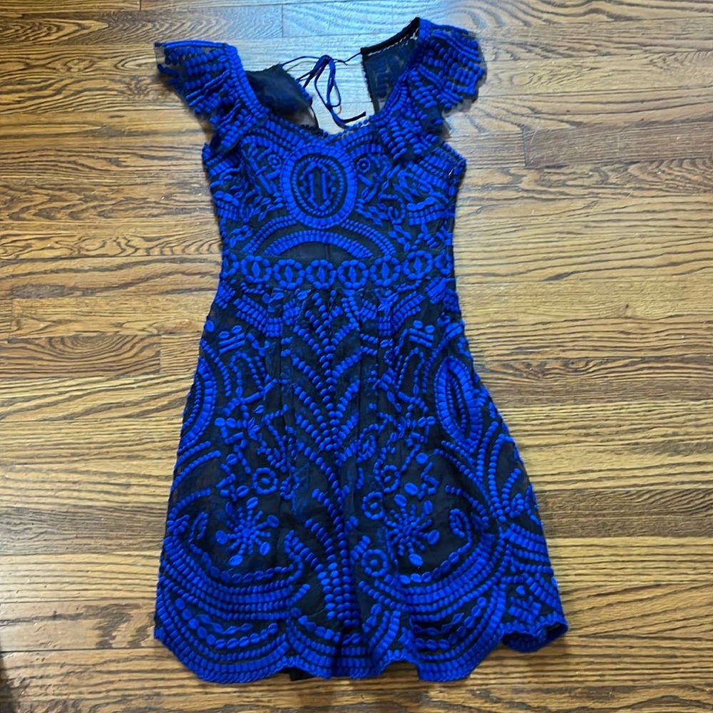 SOLD Yoana Baraschi Blue Embroidered Dress from Anthropologie